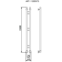 Полотенцесушитель Ника Art-1 1500/75
