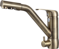 16026-D Смеситель  для кухни с фильтром БРОНЗ GANZER (10/1шт)