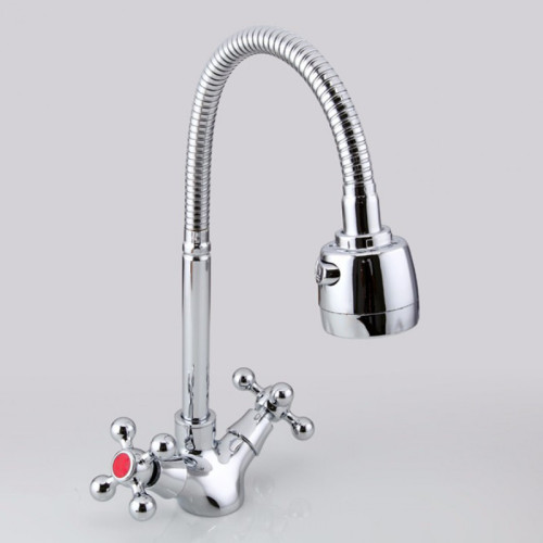 52050 Смес. 2-ух руч. для кухни с гибким изливом HANSEN