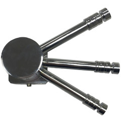 Полка-веер для п/с с квадратным коллектором 30 мм (80 мм) ПВ 30-80/3