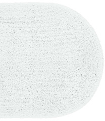 Batex Duo Cotton, двухсторонний овальный коврик из 100% хлопка, размер 55x85 см, цвет белый