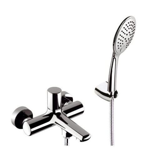 Daniel Fusion, однорычажный смеситель для ванны (излив 18,3 см), c набором для душа, цвет глянцевая медь