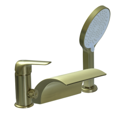 24033-S Смеситель на борт ванны (МАТ. ЗОЛОТО) GANZER