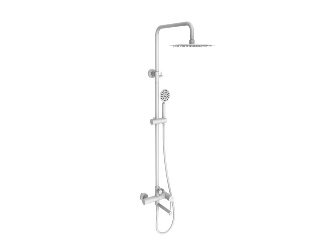 463562-F Душевая система (нерж, БЕЛЫЙ) ViEiR (4/1шт)