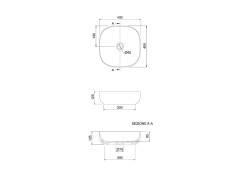 Раковина накладная Scarabeo GLAM 1806