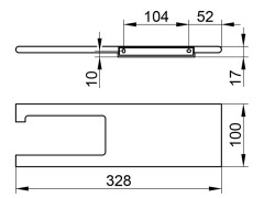 Держатель туалетной бумаги с полкой KEUCO EDITION 400 11573170000