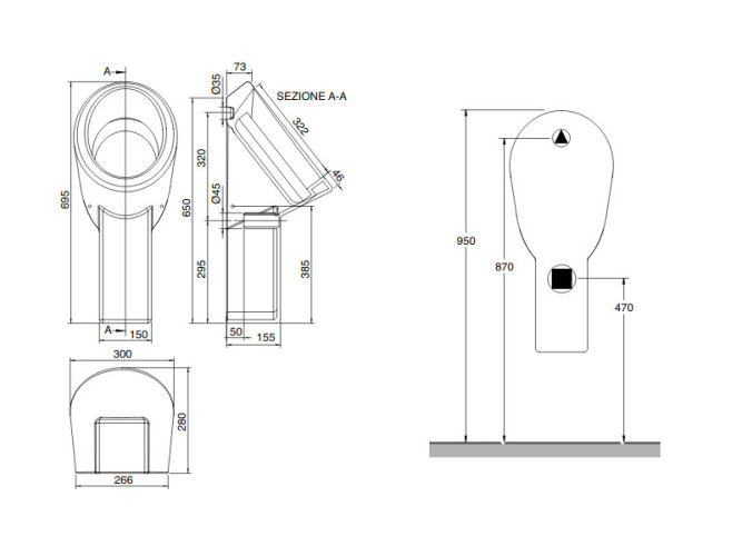 Писсуар подвесной Scarabeo LAVABI D ARREDO  2014