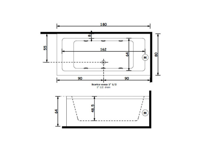 Ванна с гидромассажем TREESSE DREAM V838G/V078F/V078LD/CROLED