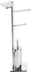 Stil Haus Quid, стойка: дозатор + полотенцедержатель + бумагодержатель + ёрш, цвет хром