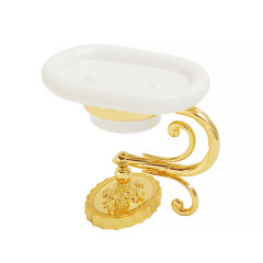 Мыльница настольная, керамика/золото Migliore Edera