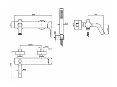 Смеситель для ванны ZUCCHETTI MEDAMEDA ZMM521