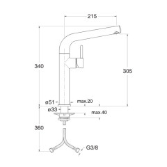 Смеситель для кухни CRISTINA KITCHEN KK53672