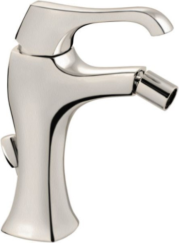 Emmevi Ares, однорычажный смеситель для биде с донным клапаном, цвет брашированный никель