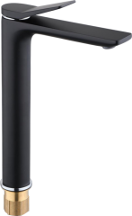 11099-C Смеситель для умыв. (высокий) черный HansenPRO  (10/1шт)