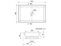 Раковина накладная Scarabeo TEOREMA 8031/60