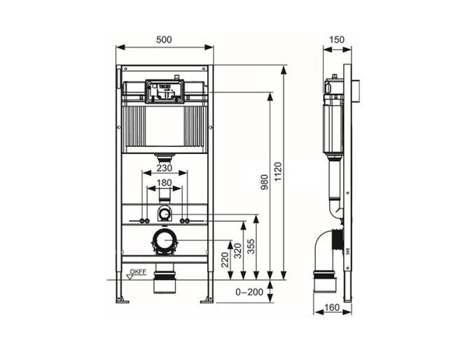 Комплект инсталляции TECE Tecebase K447920