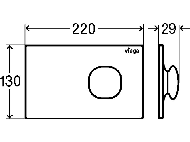 Панель смыва Prevista для унитазов VIEGA PREVISTA DRY 773465