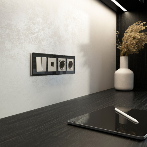 Накладка для розетки USB (дымчатый) W1279504