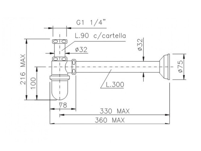 Сифон NICOLAZZI Комплектующие 5568CR