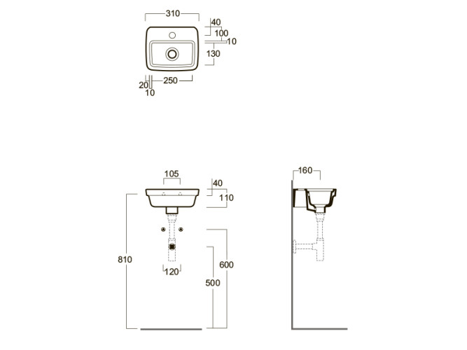 Раковина подвесная SIMAS EVOLUTION EVO 13 bia