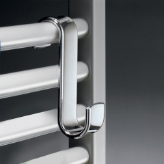 Gedy G-Merlino, крючок на полотенцесушитель из термопластика для полотенец, цвет хром