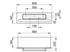 Полотенцедержатель с полкой KEUCO EDITION 400 11575170030