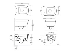 Унитаз подвесной SIMAS EVOLUTION EVO 18/F85 bia