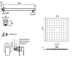 Комплект для душа Plumberia Selection TAG KITTG01NO