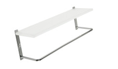 Stil Haus Mizar, полка из оргстекла с полотенцедержателем, длина 40 см, цвет хром