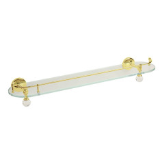 Полка c галереей L60 см, стекло/золото/Swarovski Migliore Amerida