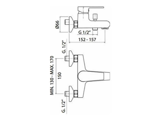 Смеситель для ванны MAMOLI LOGOS 1722FB68L021