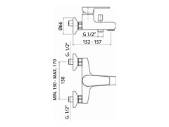 Смеситель для ванны MAMOLI LOGOS 1722FB68L021