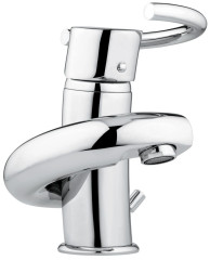 Смеситель Twist с донным клапаном для раковины, цвет хром