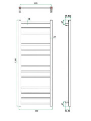 Полотенцесушитель ГРОТА ECOCLASSIK 30/120