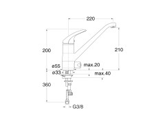 Смеситель для кухни CRISTINA KITCHEN KO54051