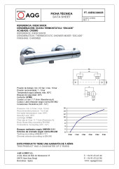 AQG ESCADA, однорычажный смеситель для душа с термостатом, цвет хром
