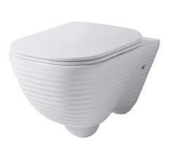 Disegno ceramica Loom, подвесной безобод. унитаз, c крепежом, 52,5x37 см, цвет белый матовый