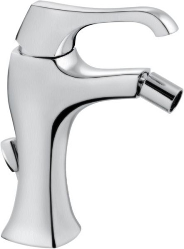 Emmevi Ares, однорычажный смеситель для биде с донным клапаном, цвет брашированный хром