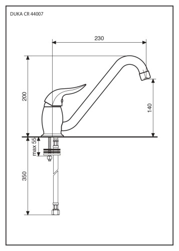Emmevi Duka, смеситель для кухни, цвет бронза