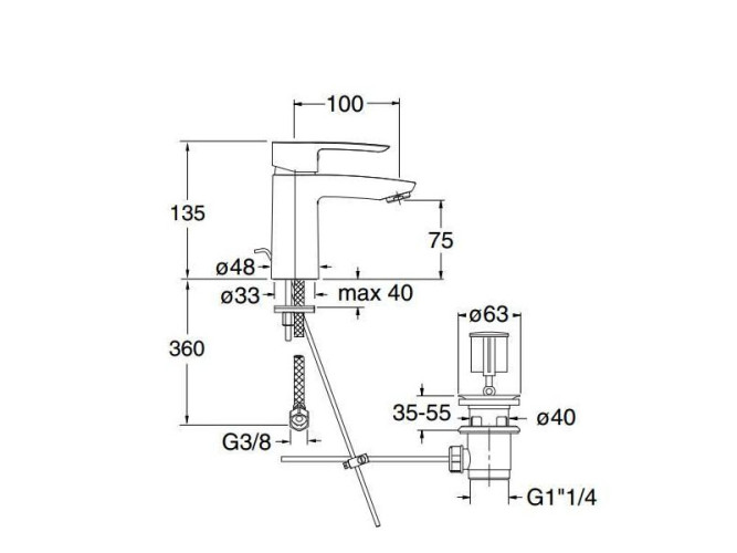 Смеситель для раковины CRISTINA NEW DAY ND22151
