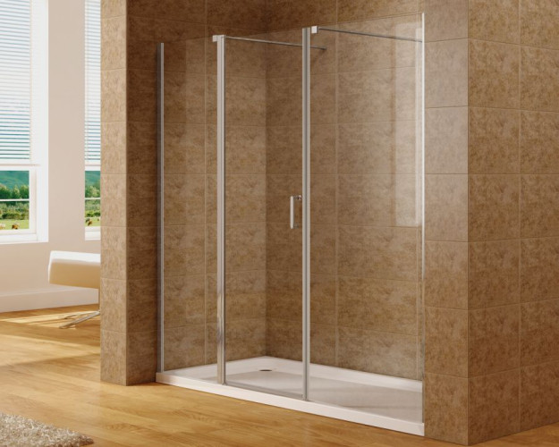 Душевая дверь Aquanet Cinetic 210 (AE12-N-120H190U-CT + AE12-F-90H190U-CT)