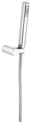 Emmevi, ручной душ 140: лейка, шланг, крепеж, цвет хром
