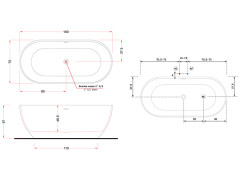 Ванна отдельностоящая TREESSE CLIVIA V447BO