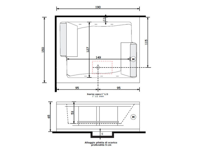 Ванна с гидромассажем TREESSE BIS V529E/V529F/V529D/MIX/BIG