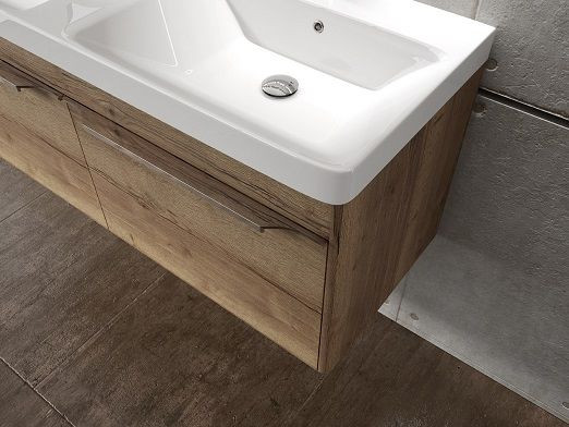 IBX, керамическая раковина двойная 120 см, цвет белый