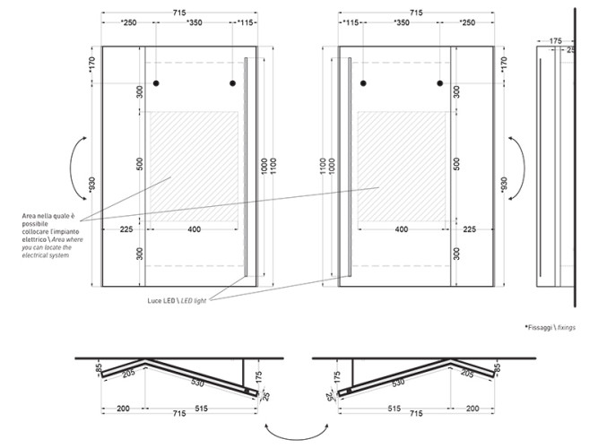 Зеркало CIELO ARCADIA SPPANL IL