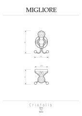 Крючок, бронза/Swarovski Migliore Cristalia