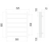 Полотенцесушитель TERMINUS Эконом Вега П6 500х600 бп500 NEW