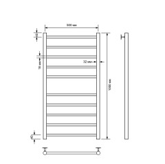 Полотенцесушитель водяной Comfysan Noumi W-10 100/50, белый