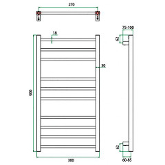 Полотенцесушитель ГРОТА ECOCLASSIK 30/90